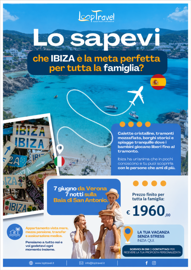 Vacanze Ibiza famiglia giugno 2026 con Loop Travel